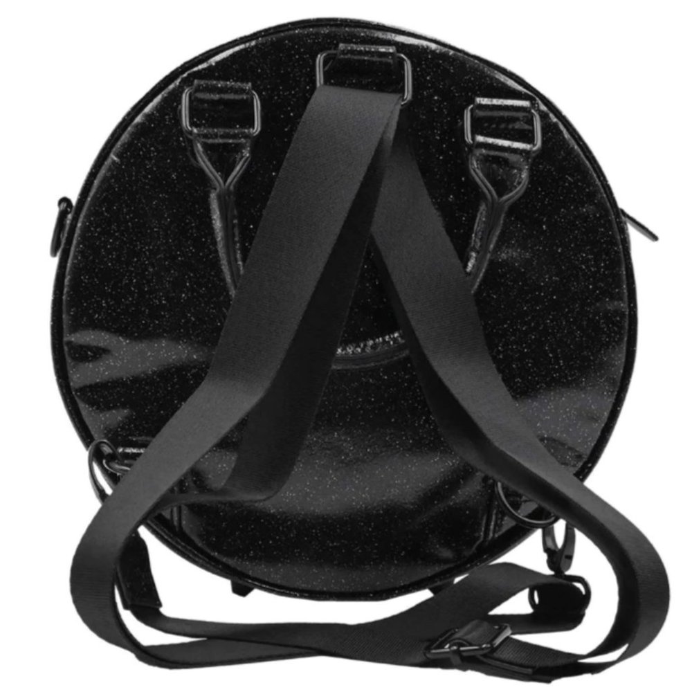 Eyeball Black White Green Glitter Backpack Purse Crossbody Multi-functional NWT - Picture 3 of 3